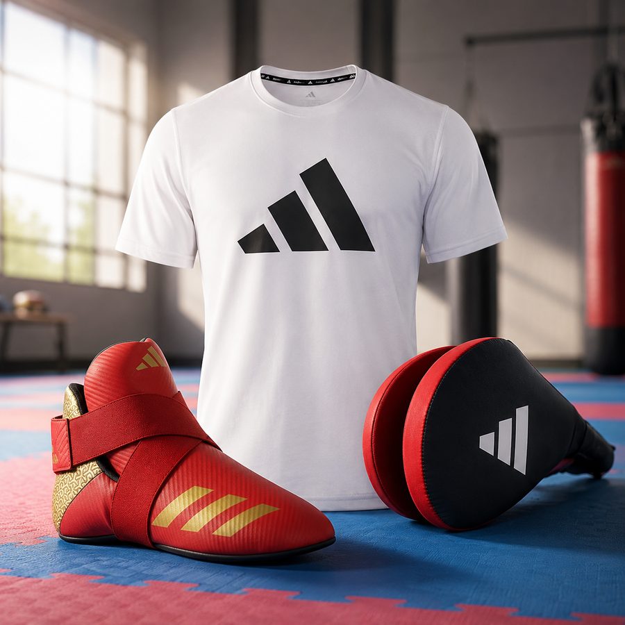 Remera, pads y zapatos adidas de Taekwon-Do